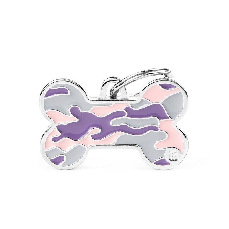 Style Camouflage großer rosa Knochen Plakette