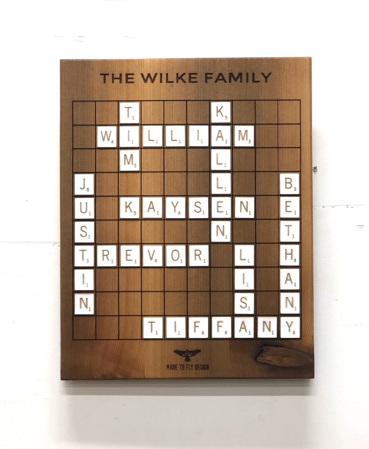 Scrabble Family Name Wall Art
