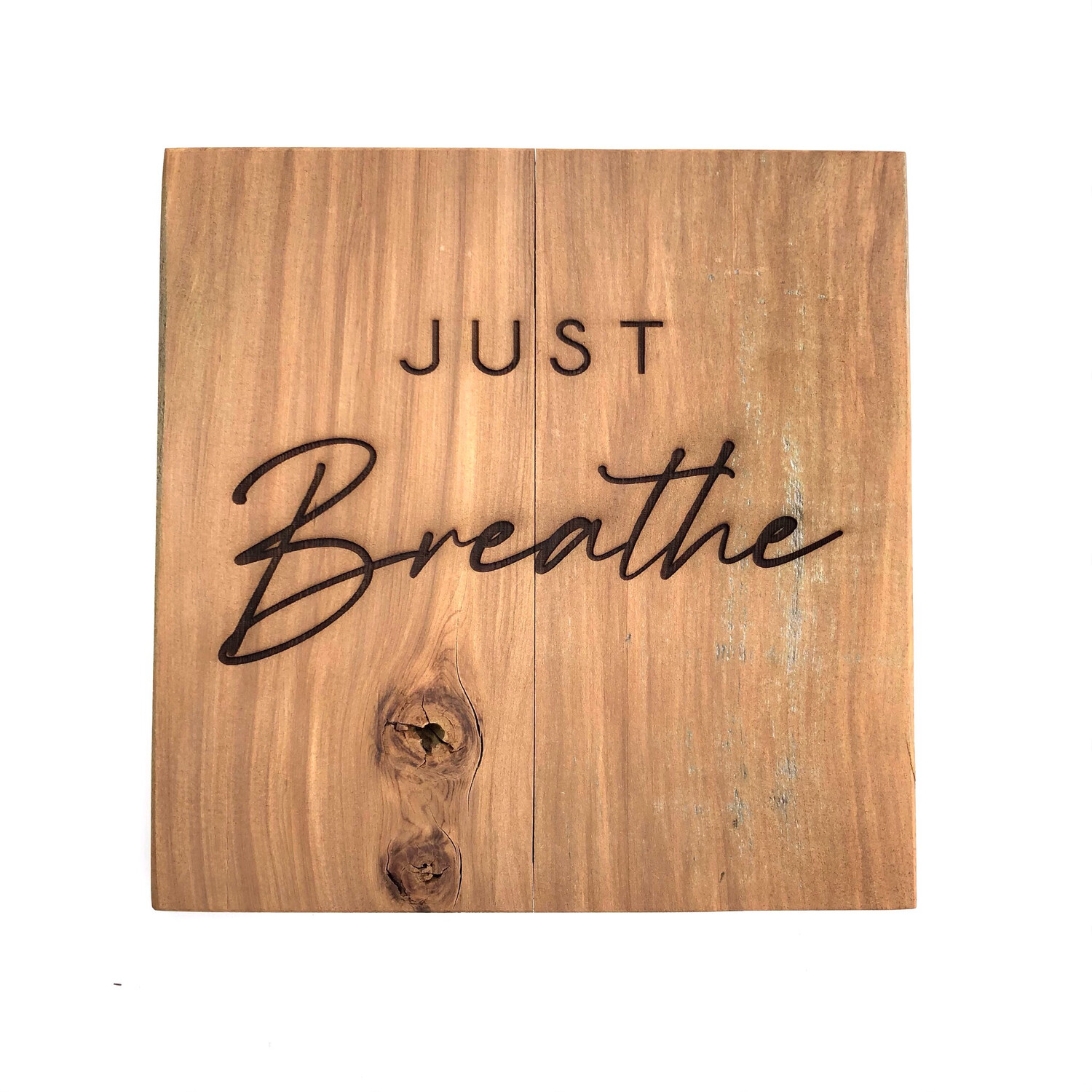 Inspiring Plaque ‘Just Breathe’