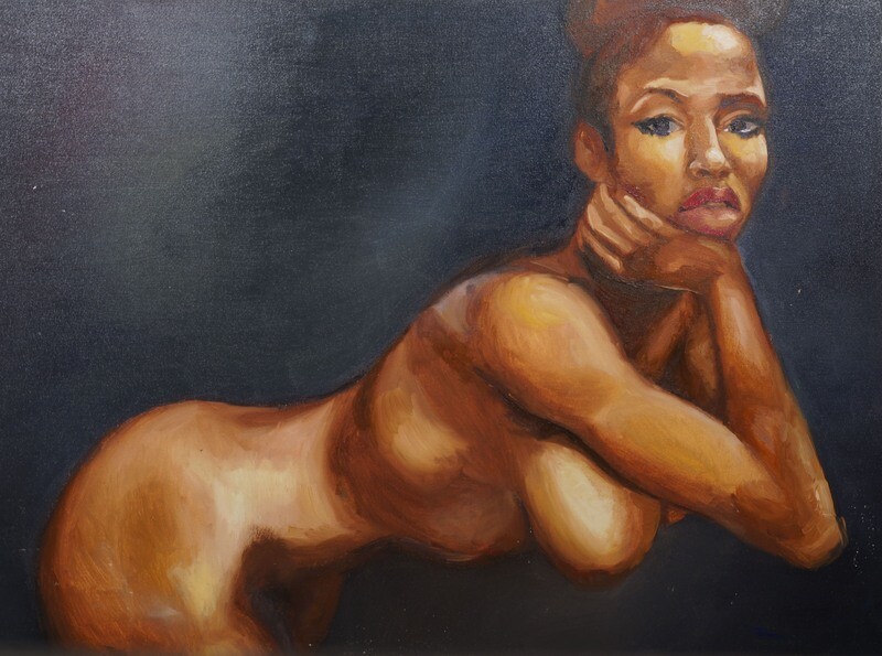 Nude Figure Original Oil Painting