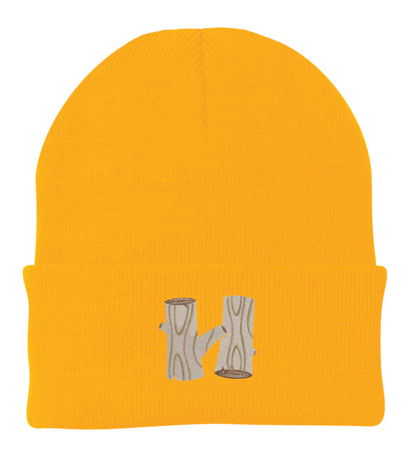 Yellow Hodia Embroidered H Beanie