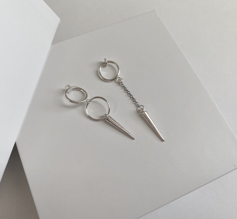 Asymmetrical Spike Earrings