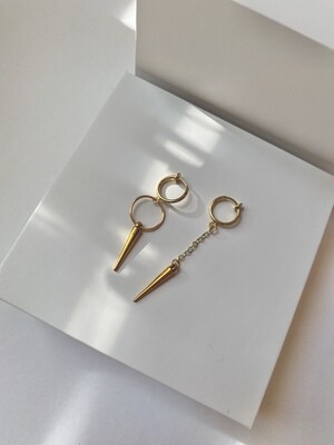 Asymmetrical Spike Earrings