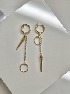 Spike and Hoop Drop Earrings