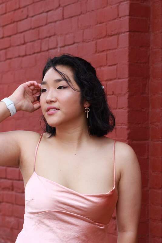 Minimalist Hoop And Rod Earrings