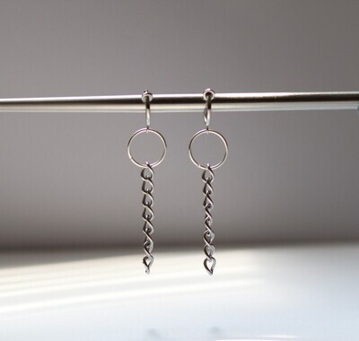 Hoop Chain Dangle Earrings