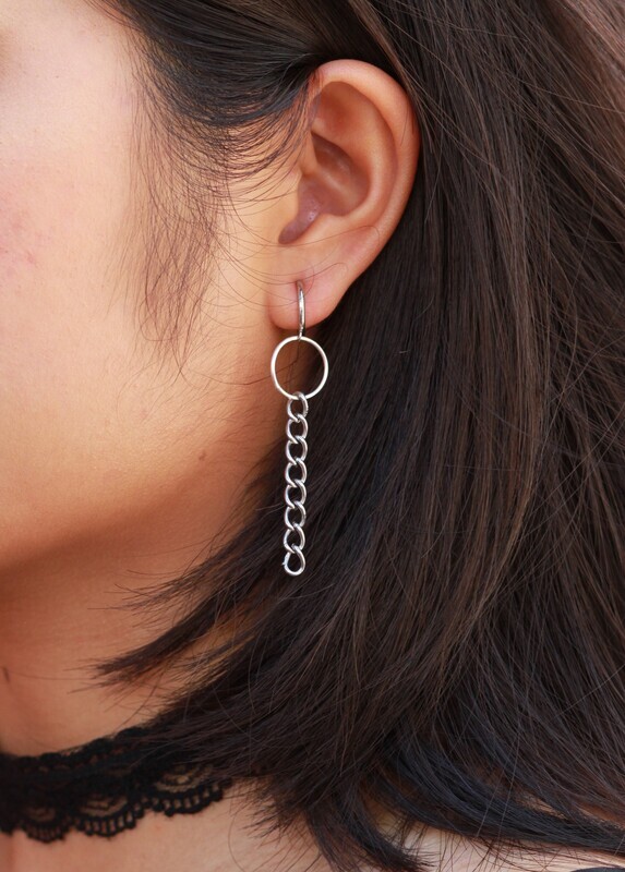 Hoop Chain Dangle Earrings