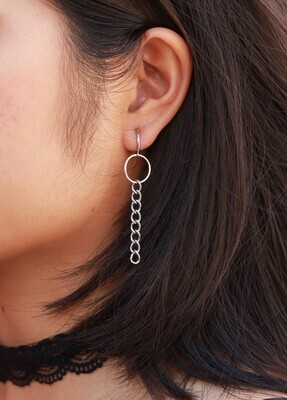 Hoop Chain Dangle Earrings