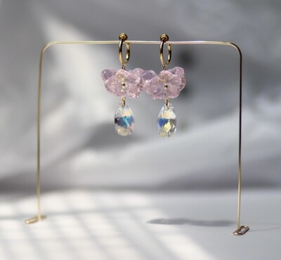 Plum Blossom Swarovski Crystal Earrings