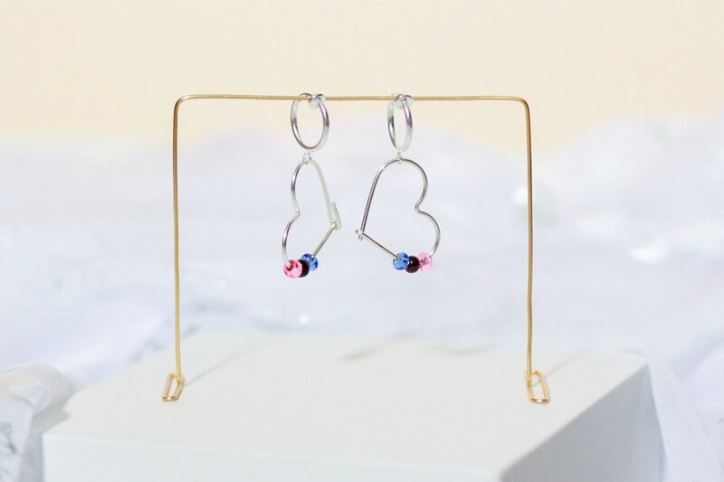 Small Pride Heart Earrings