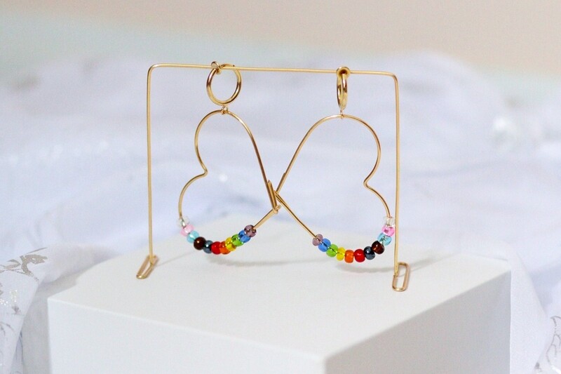 Large Pride Heart Earrings