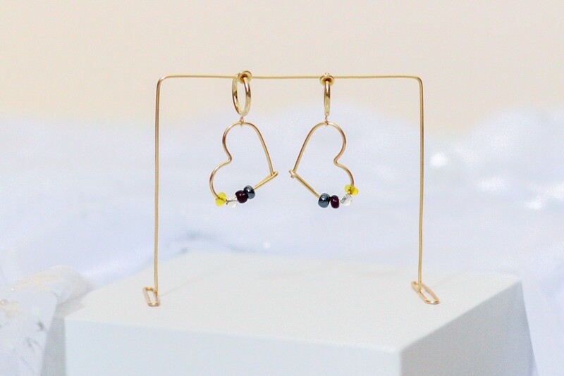 Small Pride Heart Earrings