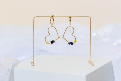 Small Pride Heart Earrings