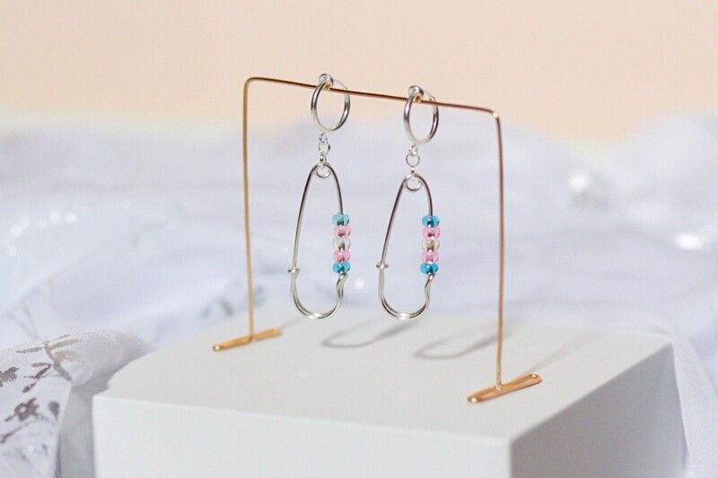 Pride Safety Pin Earrings