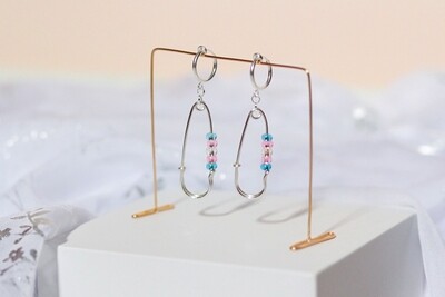 Pride Safety Pin Earrings