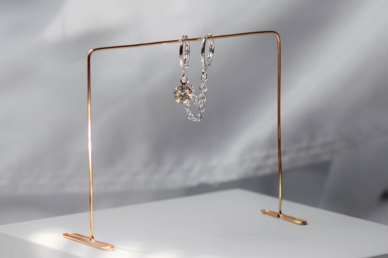 Rhinestone Linked Earring