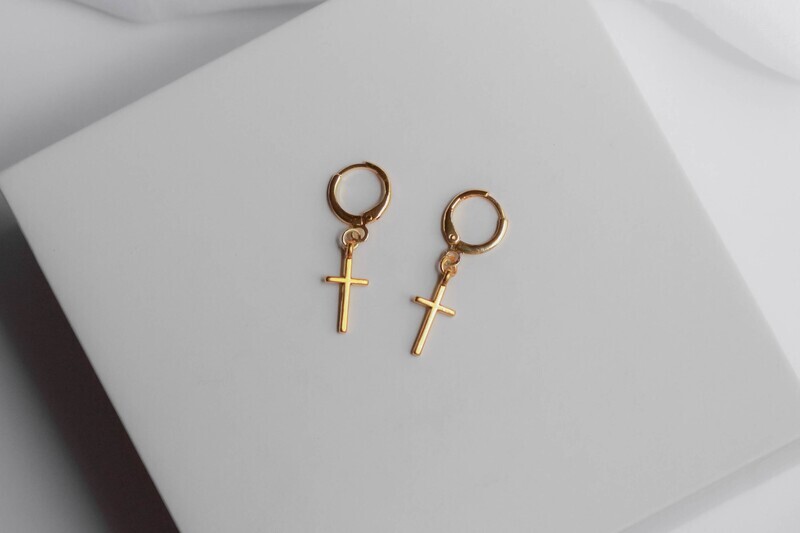 Simple Cross Earrings