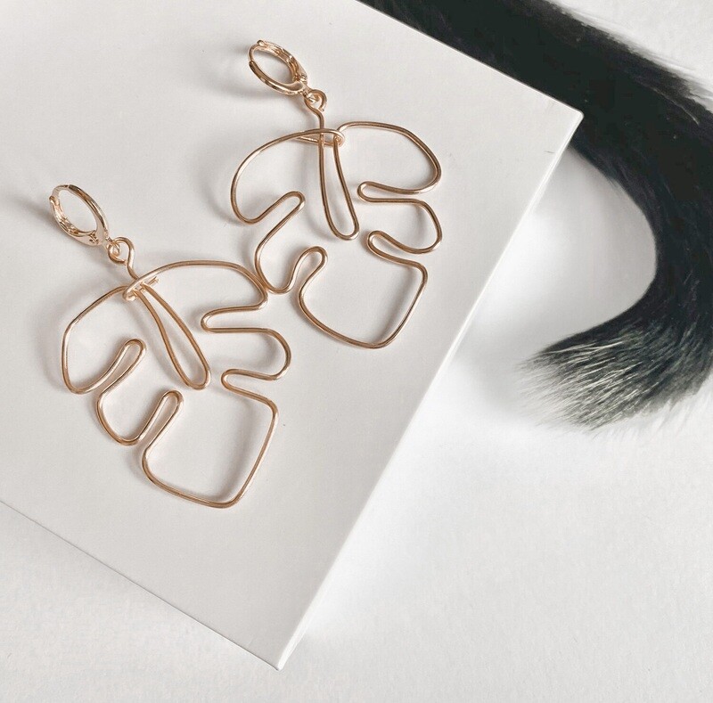 Monstera Leaf Earrings