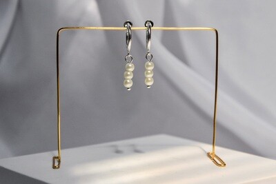 Triple Pearl Earrings