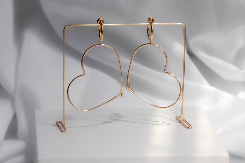 Large Heart Earrings