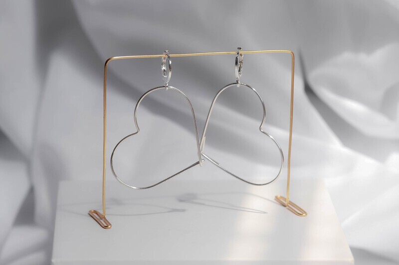 Large Heart Earrings