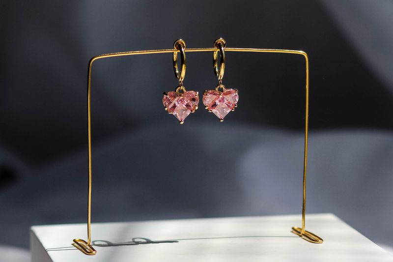 Heart Pave Earrings