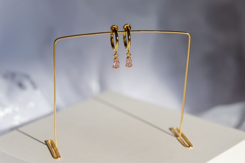 Mini Teardrop Pave Earrings