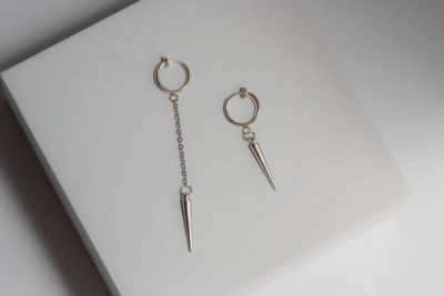 Simple Asymmetrical Spike Earrings