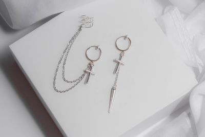 Silver Cross Asymmetrical Set