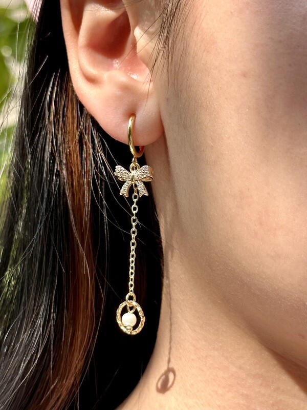 Asymmetrical Bow Earrings