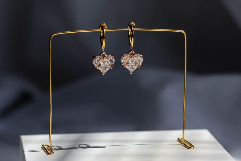 Heart Pave Earrings