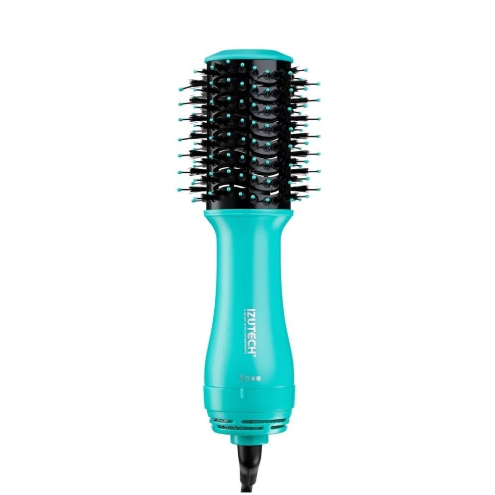 Izutech Mini Brosse Séchoir 2-en-1 Turquoise