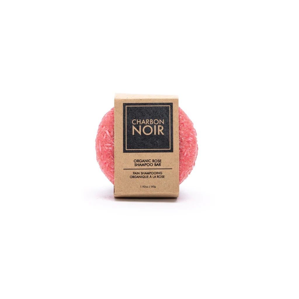 Charbon Noir - Pain de Shampoing à la Rose (60g) 