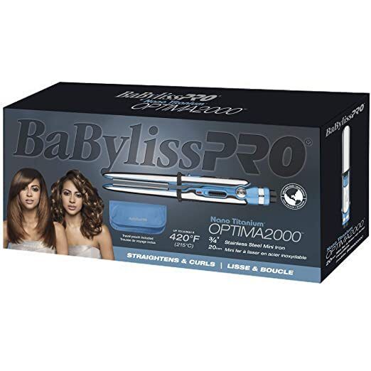 Babyliss Pro Optima 2000 Mini Fer Plat Inox 3/4'' #BABSS2000NC