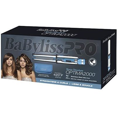 Babyliss Pro Optima 2000 Mini Fer Plat Inox 3/4'' #BABSS2000NC