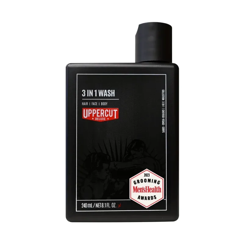 Uppercut Deluxe - Nettoyant 3 en 1 - Cheveux Visage Corps (240ml - 8.1oz)