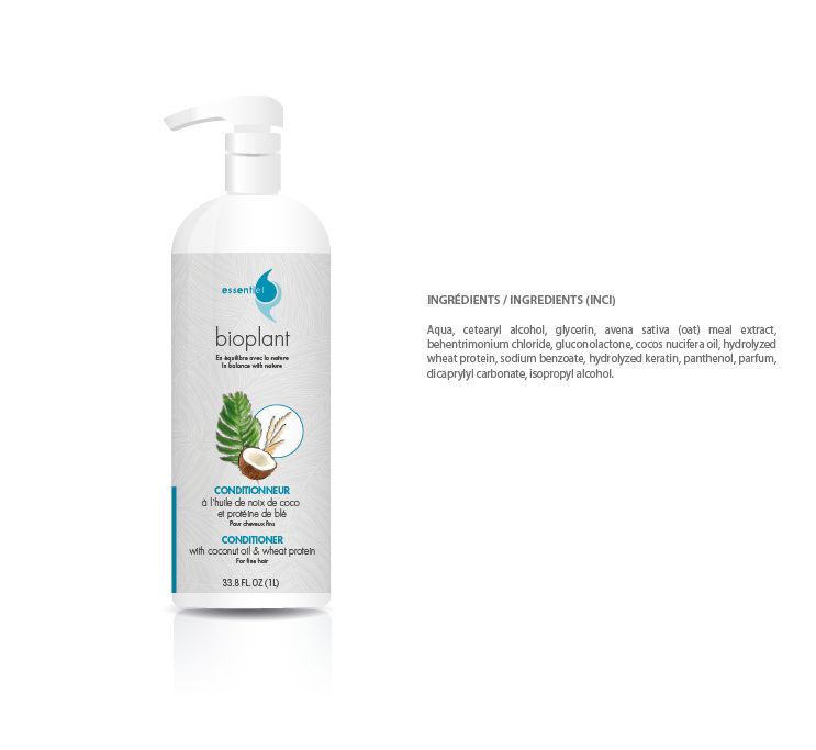 Bioplant - Revitalisant Huile de noix de coco - Cheveux fins (1L)