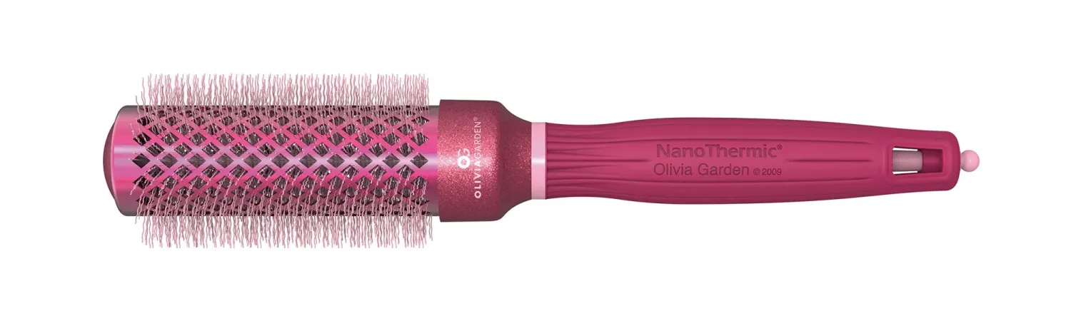 Olivia Garden - Brosse NanoThermic Céramique ION Cancer du Sein - Ronde 1-1/4&#39;&#39;