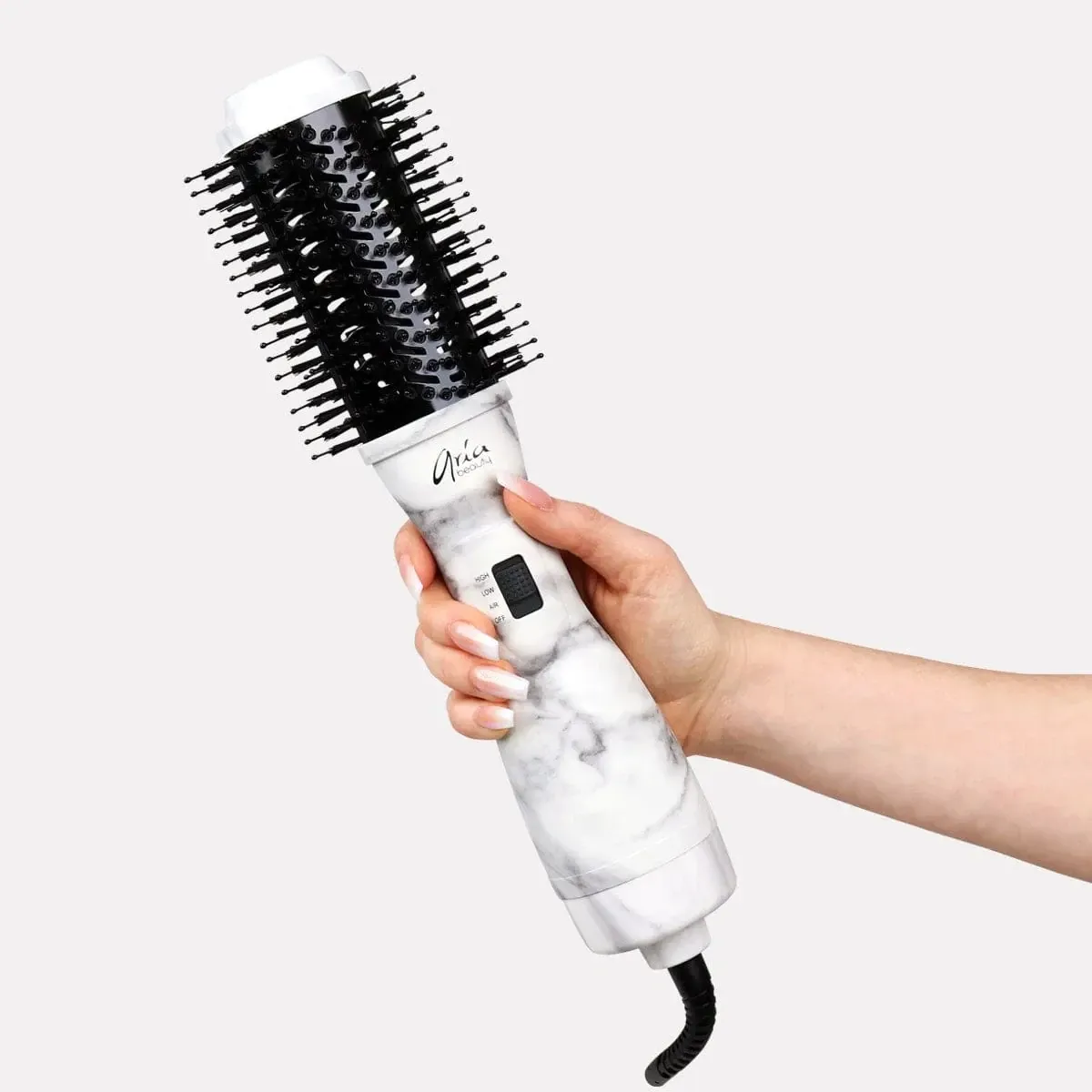Aria Beauty - Brosse Séchoir 1.75&quot; - (marbré grise)