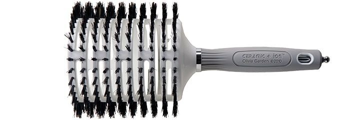 Olivia Garden - Brosse Ceramic ION Turbo Vent 80mm 4-1/2&#39;&#39; Mega Sanglier 100%