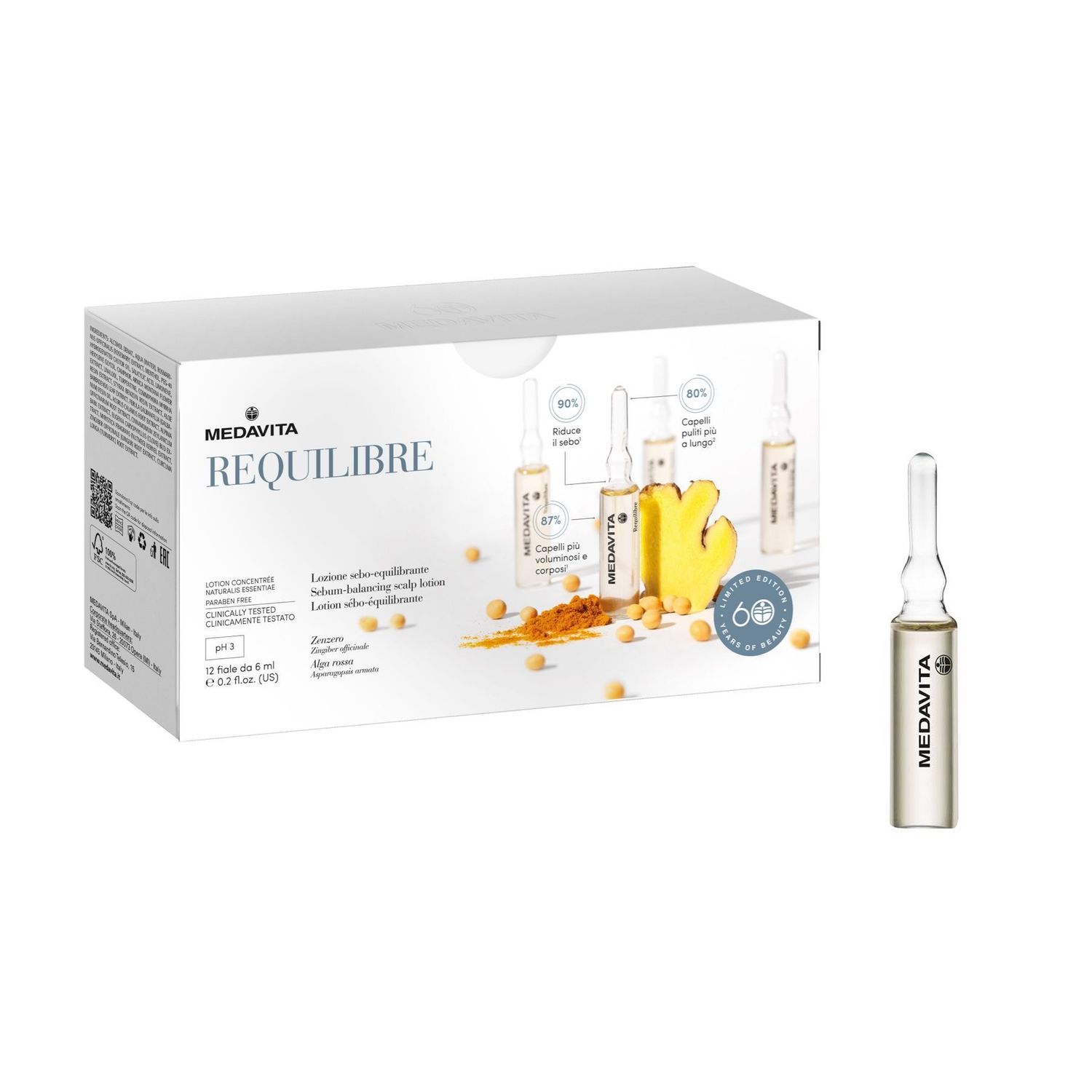 Medavita Requilibre - Ampoules Lotion Sébo-Équilibrante (12x 6ml)