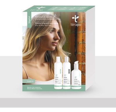 Térapo - Coffret Végétol (Shampoing 350ml + Revitalisant 350ml + Soin 250ml) 