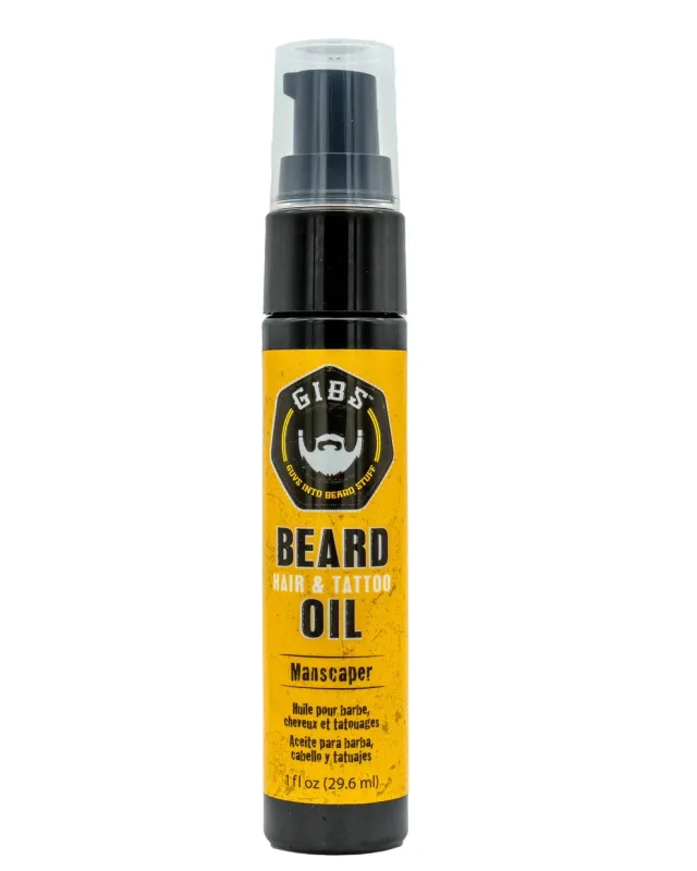 Gibs - Manscaper - Huile pour Barbe, Cheveux et Tatouages (29.6ml)