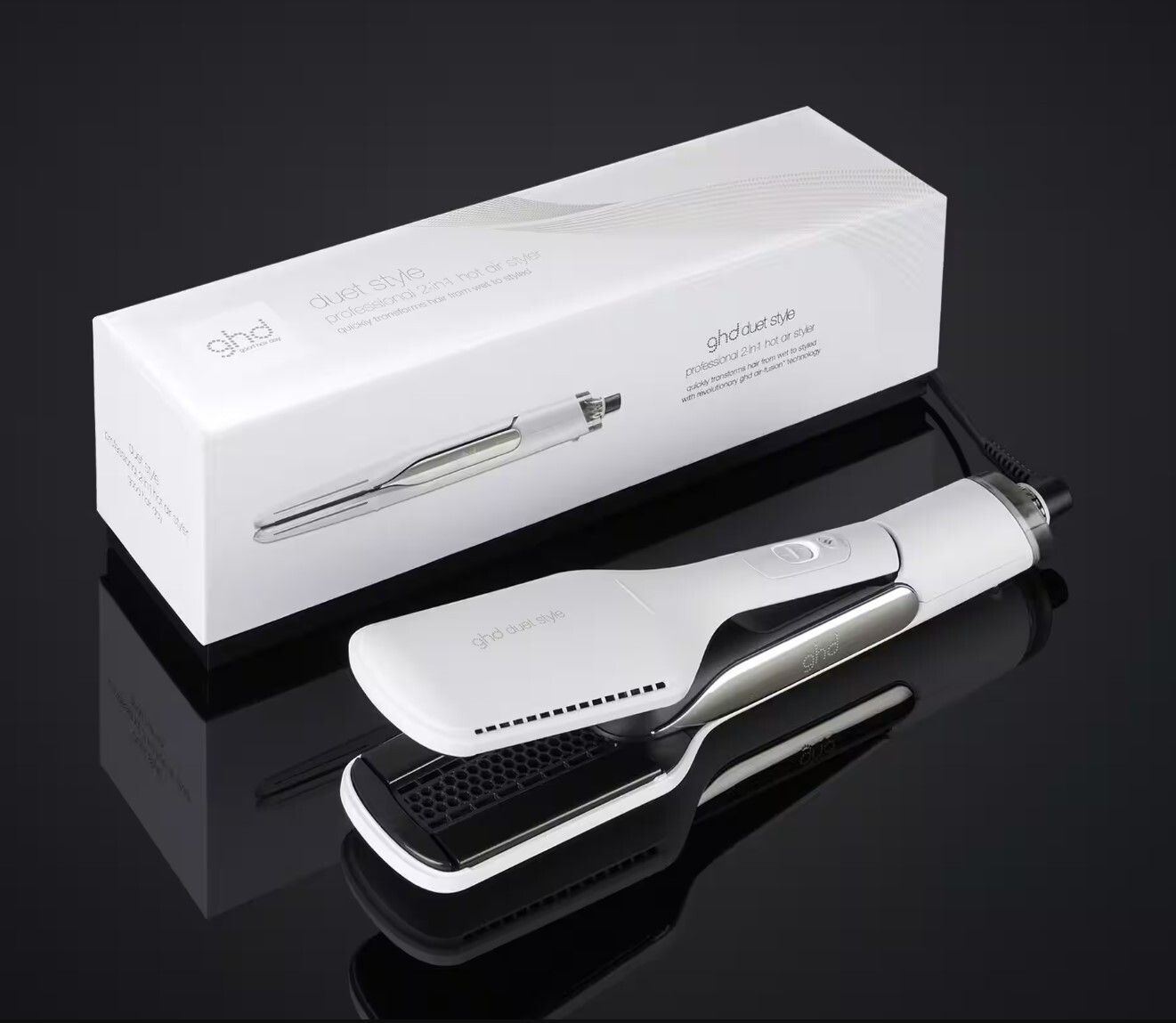 GHD DUO Lisseur Séchant Duet Styler 2 en 1 (Blanc)