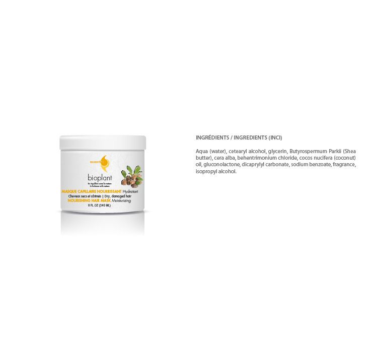 Bioplant - Masque-Crème Capillaire - Hydratant Démêlant (240ml)