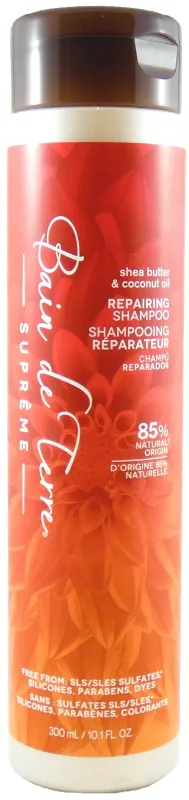 Bain de Terre Suprême - Shampoing - Beurre de Karité Huile de Noix de coco - Réparateur (300 ml)