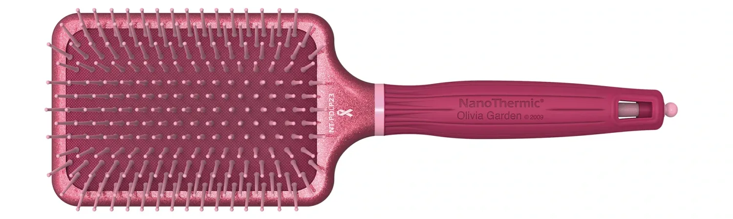 Olivia Garden - Brosse NanoThermic Céramique ION Cancer du Sein - Rectangulaire