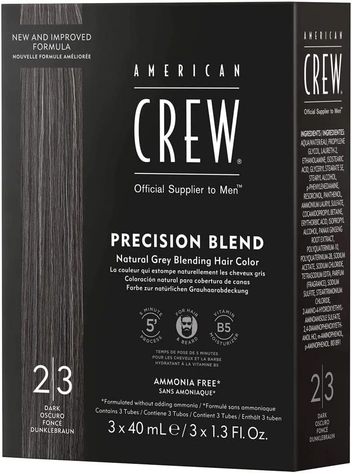American Crew Precision Blend 2-3 Coloration Foncé (3x 40 ml)