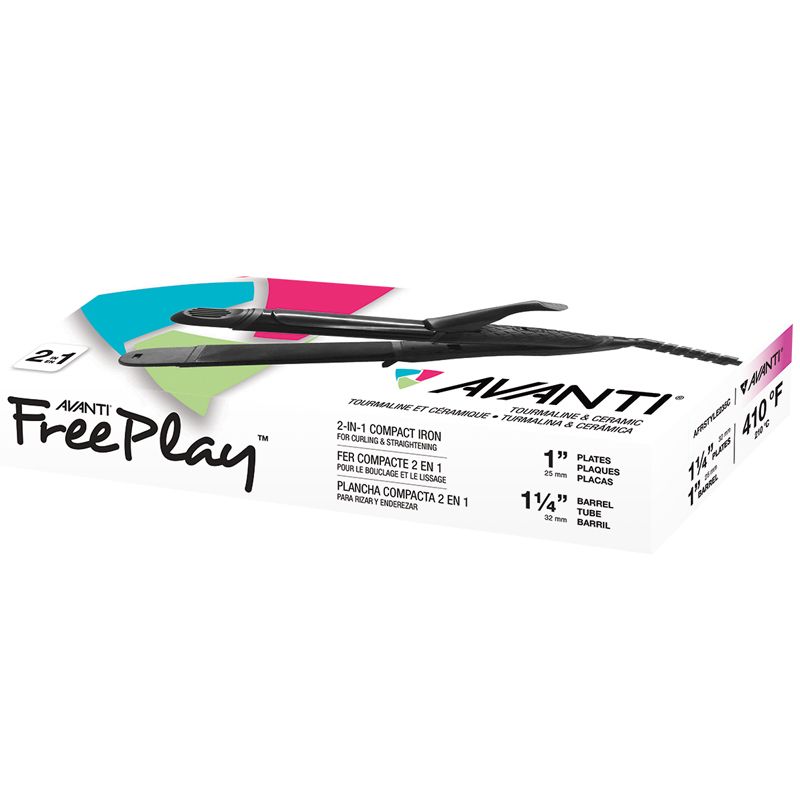 Avanti FreePlay - Fer Plat et à Friser Compact 2en1 (#AFRSTYLE235C)