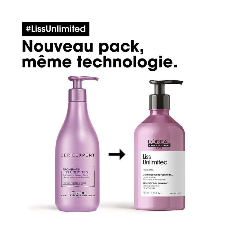 LISS UNLIMITED - Shampoing Lisseur Intense 500ml/16.1oz